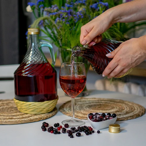 Damadžaan Dama 1L vitstest punutisega, keeratava korgiga - 4