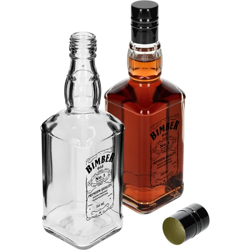 Daniels 500 ml pudel keeratava korgiga, trükiga „Bimber OLD”, 1 tk - 4