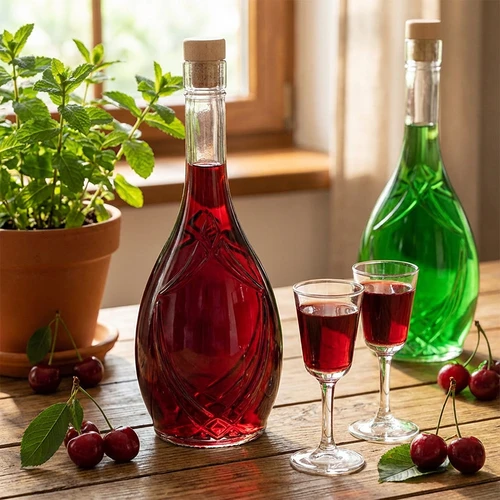 Dekoratiivpudel ICONA 500 ml, seenekujulise korgiga, 1 tk - 6