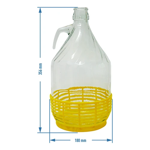 Demižon Dama 5 l klaasist käepidemega - 2