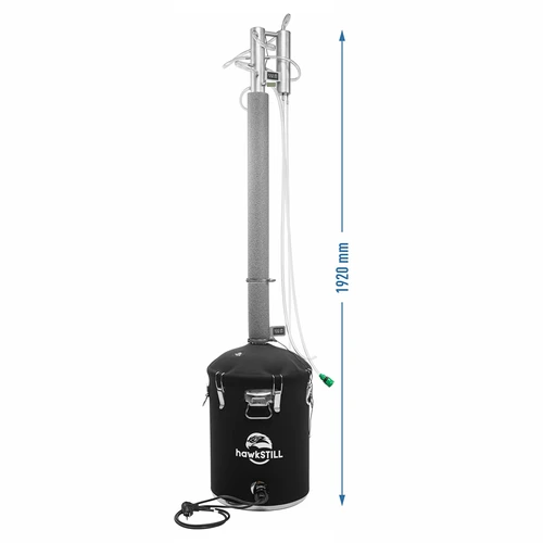 Destillaator HawkStill 'Külmad sõrmed' 60 L - klaaskuulipritsitud kolonn Ø 60,3 mm ja paagi soojustus - 17