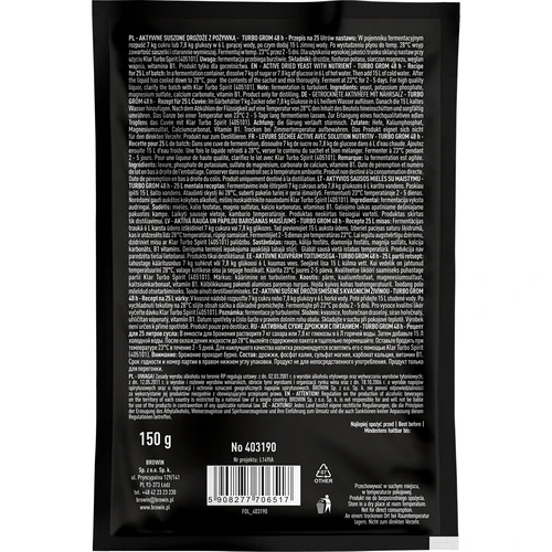 Destilleerimispärm Turbo Grom 48 h - 2