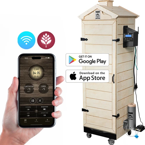 dragON PLYWOOD NATURE suitsukapp – raamita, moodulne, Wi‑Fi juhtseadmega, 320 l