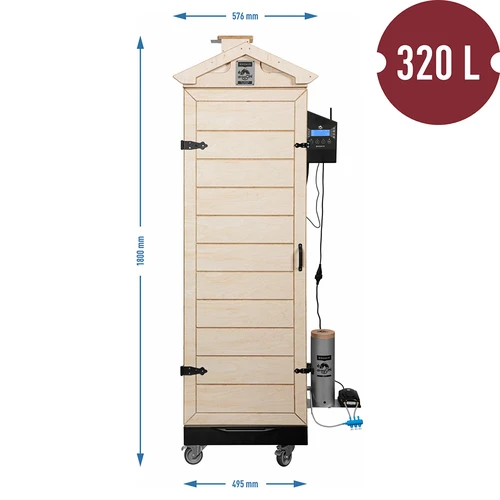 dragON PLYWOOD NATURE suitsukapp – raamita, moodulne, Wi‑Fi juhtseadmega, 320 l - 8