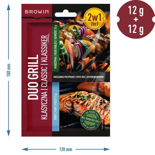 Duo Grill Klassikaline kalale ja köögiviljadele - 2-ühes maitseainesegu, 2 x 12 g - 4