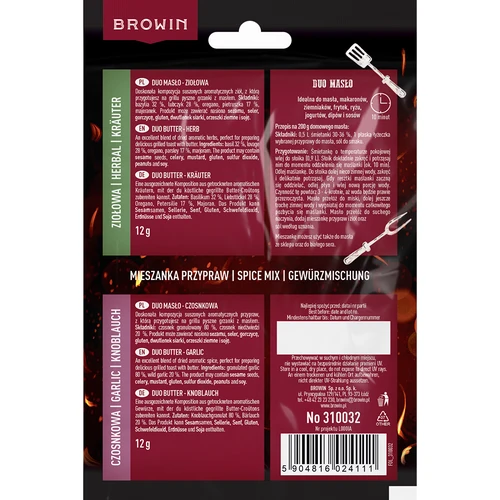 Duo Masło - küüslaugu- ja ürdimaitseaine 2-ühes, 2 x 12g - 2