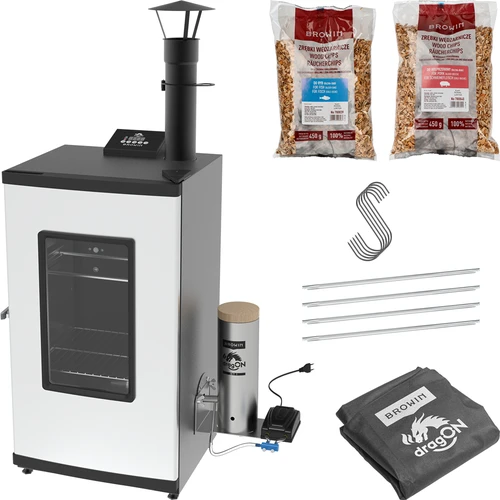 Elektriline suitsuahi - dragON suitsugeneraatoriga, digitaalne, 65 L