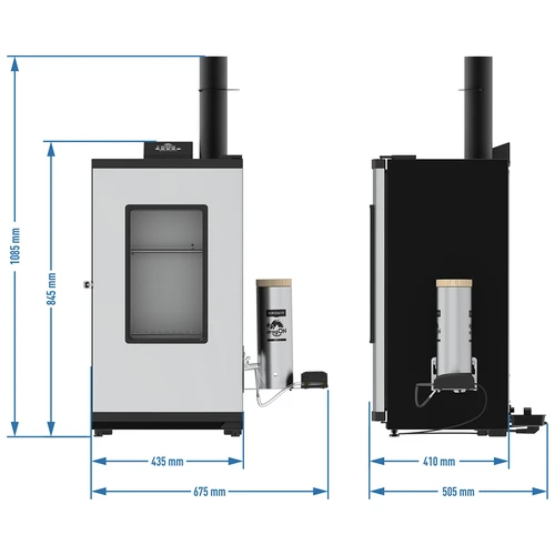 Elektriline suitsuahi - dragON suitsugeneraatoriga, digitaalne, 65 L - 8