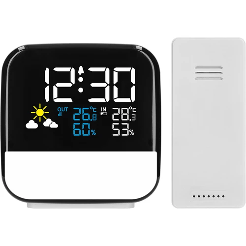 Elektrooniline ilmajaam Soens - juhtmevaba anduri, äratuskella ja lambiga - 2