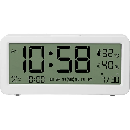 Elektrooniline ilmajaam Soens – valge, koos kellaga ja kalendriga - 2