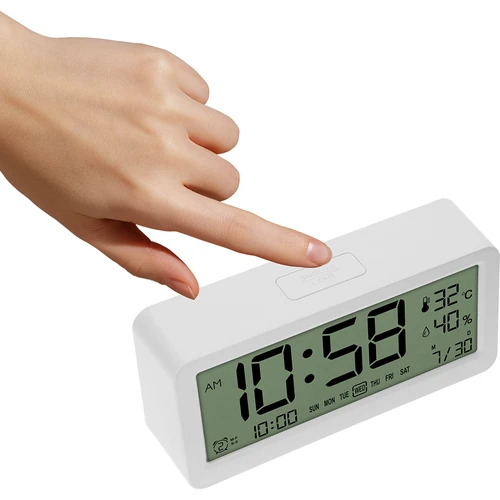 Elektrooniline ilmajaam Soens – valge, koos kellaga ja kalendriga - 3