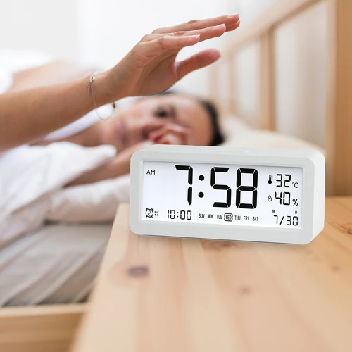 Elektrooniline ilmajaam Soens – valge, koos kellaga ja kalendriga - 7