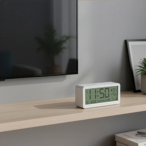 Elektrooniline ilmajaam Soens – valge, koos kellaga ja kalendriga - 9