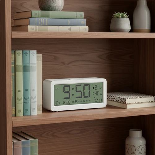 Elektrooniline ilmajaam Soens – valge, koos kellaga ja kalendriga - 8