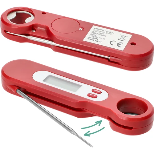 Elektrooniline kulinaartermomeeter kokkupandava sondiga (-50/+300℃), punane - 4