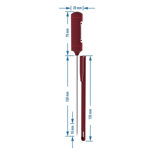 Elektrooniline köögitermomeeter, LCD (-20 °C kuni +250 °C), punane - 5