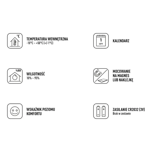 Elektrooniline toatermomeeter, valge - 8