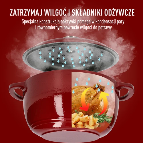 Emailitud malmpott - bordoovärvi, 4 L - 6