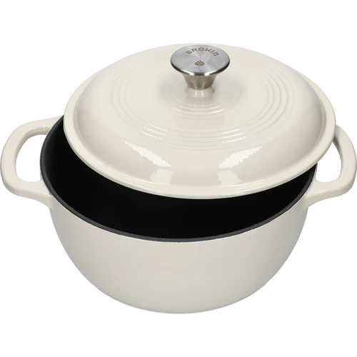 Emailitud malmpott – ecru, 4 L - 2