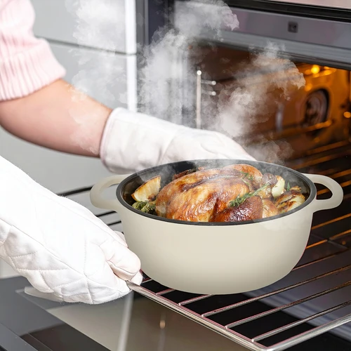 Emailitud malmpott - ekrü, 5,8 l - 8