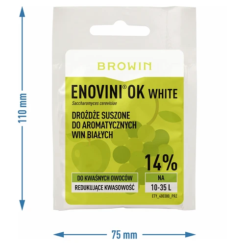 Enovini® OK WHITE - happesust vähendav veinipärm 7 g - 5
