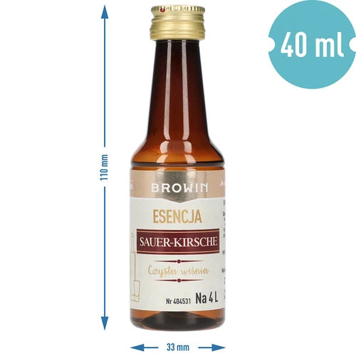 Essents Sauer-Kirsche - Puhas Kirss, 40 ml, 4 L jaoks - 8