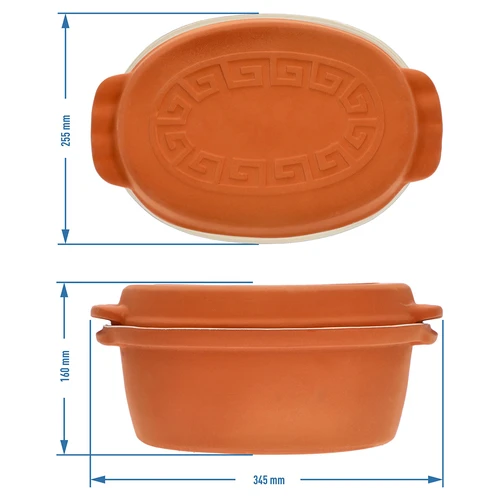 Glasuuritud rooma pott 4,5 l (meandrid) - 9