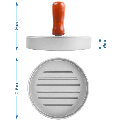 Hamburgeripress – alumiiniumist, läbimõõt 12 cm - 6