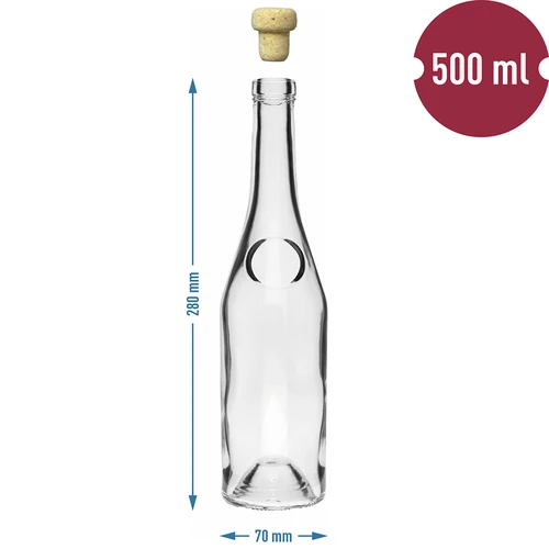 Herbowa 500 ml pudel seenekorgiga, 1 tk. - 6