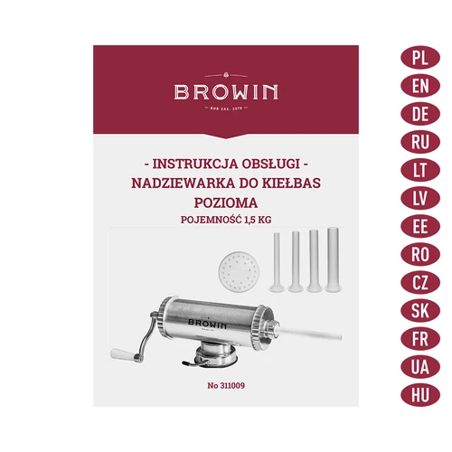 Horisontaalne vorstitäitja 1,5 kg, silikoonist kolviga - 9