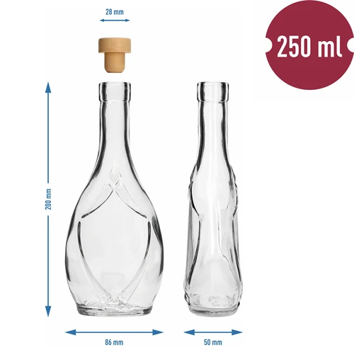 ICONA dekoratiivne pudel 250 ml, seenekujulise korgiga, 1 tk. - 5