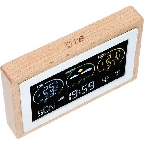 Ilmajaam (RCC,DCF) - elektrooniline, juhtmevaba, taustvalgustusega, anduriga, valge - 4