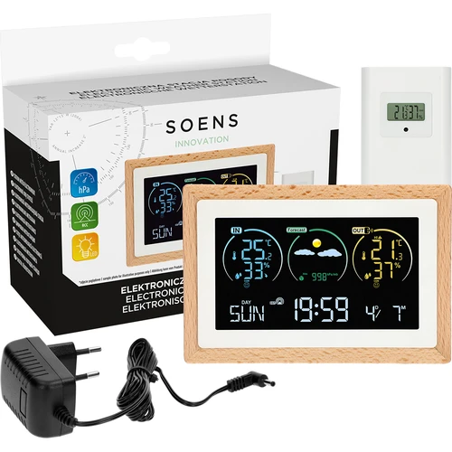 Ilmajaam (RCC,DCF) - elektrooniline, juhtmevaba, taustvalgustusega, anduriga, valge - 7