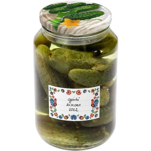 Isekleepuvad etiketid, folk-mustriga 85/55 mm - 20 tk. - 5