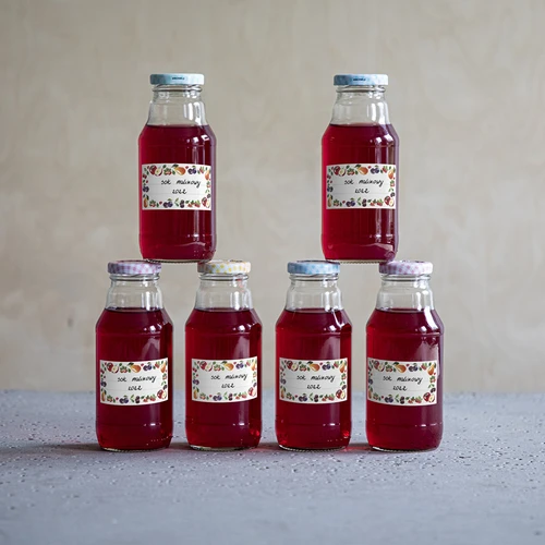 Isekleepuvad etiketid, puuviljamustriga, 85/45 mm - 20 tk. - 7