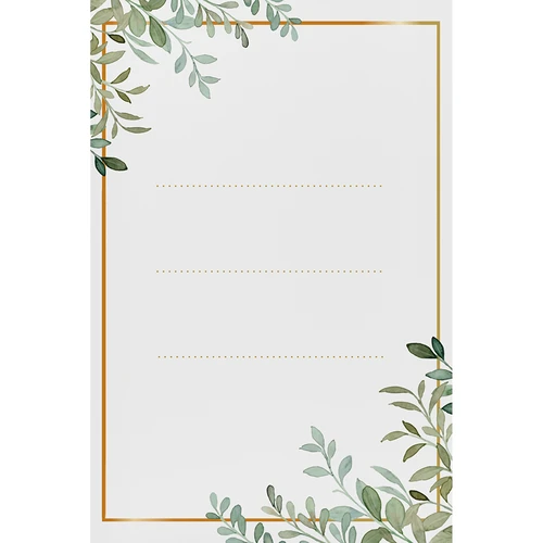 Iseliimuvad etiketid 60 × 90 mm pudelitele, purkidele, kingitustele, taimemustriga - 20 tk