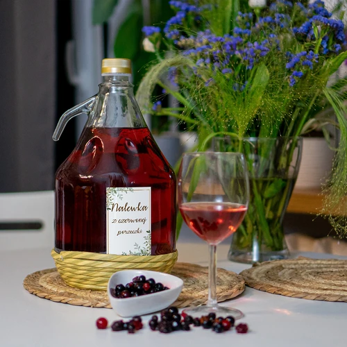 Iseliimuvad etiketid 60 × 90 mm pudelitele, purkidele, kingitustele, taimemustriga - 20 tk - 6