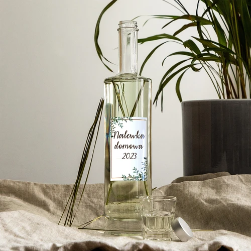 Iseliimuvad etiketid 60 × 90 mm pudelitele, purkidele, kingitustele, taimemustriga - 20 tk - 7