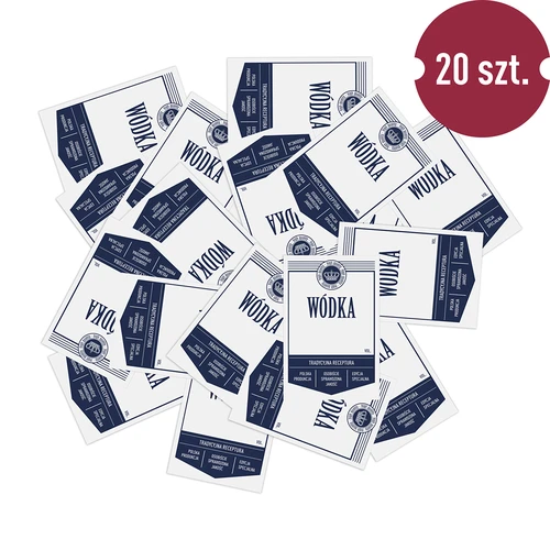 Iseliimuvad etiketid 60x90 mm pudelitele, viinale, valged, 20 tk - 3