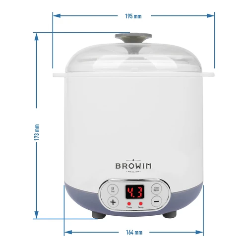 Juustu- ja jogurtimasin termostaadiga 1,5 L - 10