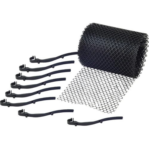 Kaitsevõrk vihmaveerennile 0,16x6m + 15 kinnitusklambrit