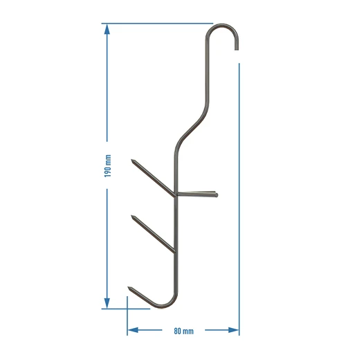 Kalade suitsutuskonksud - kolmekordsed, 5 tk. - 3