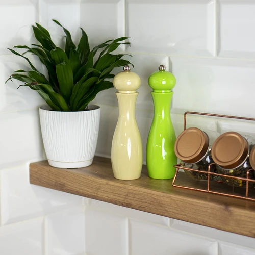 Käsitsi töötav pipra- ja soolaveski, 18 cm, roheline - 3