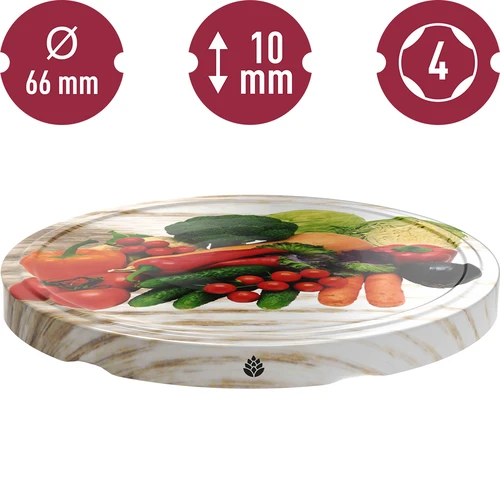 Keeratav kaas fi 66/4, köögiviljad valgel taustal - 10 tk - 3