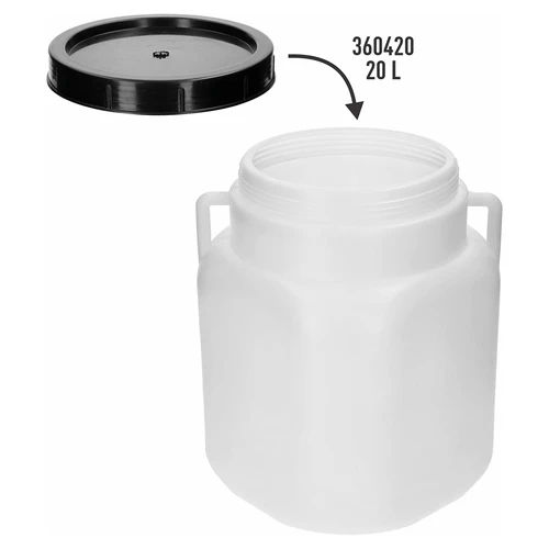 Keeratav kaas ruudukujulisele 20 L tünnile, fi 19 cm - 3