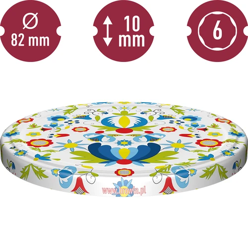 Keeratav purgikaas fi 82/6 kašuubi stiilis - 10 tk. - 3