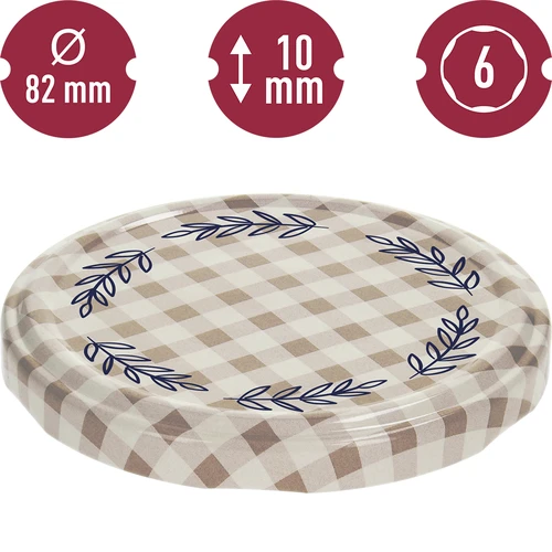 Keeratavad kaaned fi82/6, beež ruuduline, 10 tk - 2