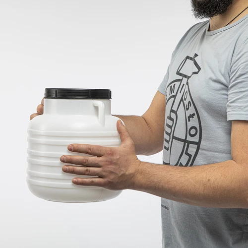 Kiszonka hapendamistünn 10L - valge, käepidemetega - 9