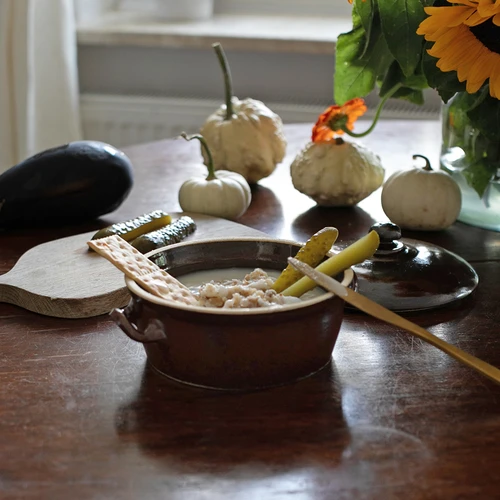 Kivisavi - 800ml pott searasva jaoks, kaanega - 2