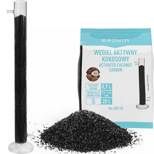 Klaasist filtreerimiskolonn komplektis alkoholimeetri, silikoonvooliku ja kookospähkli aktiivsöega - 2